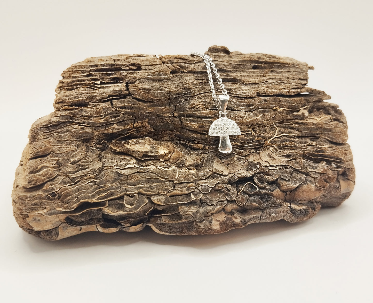 Mushroom Zirconia Necklace