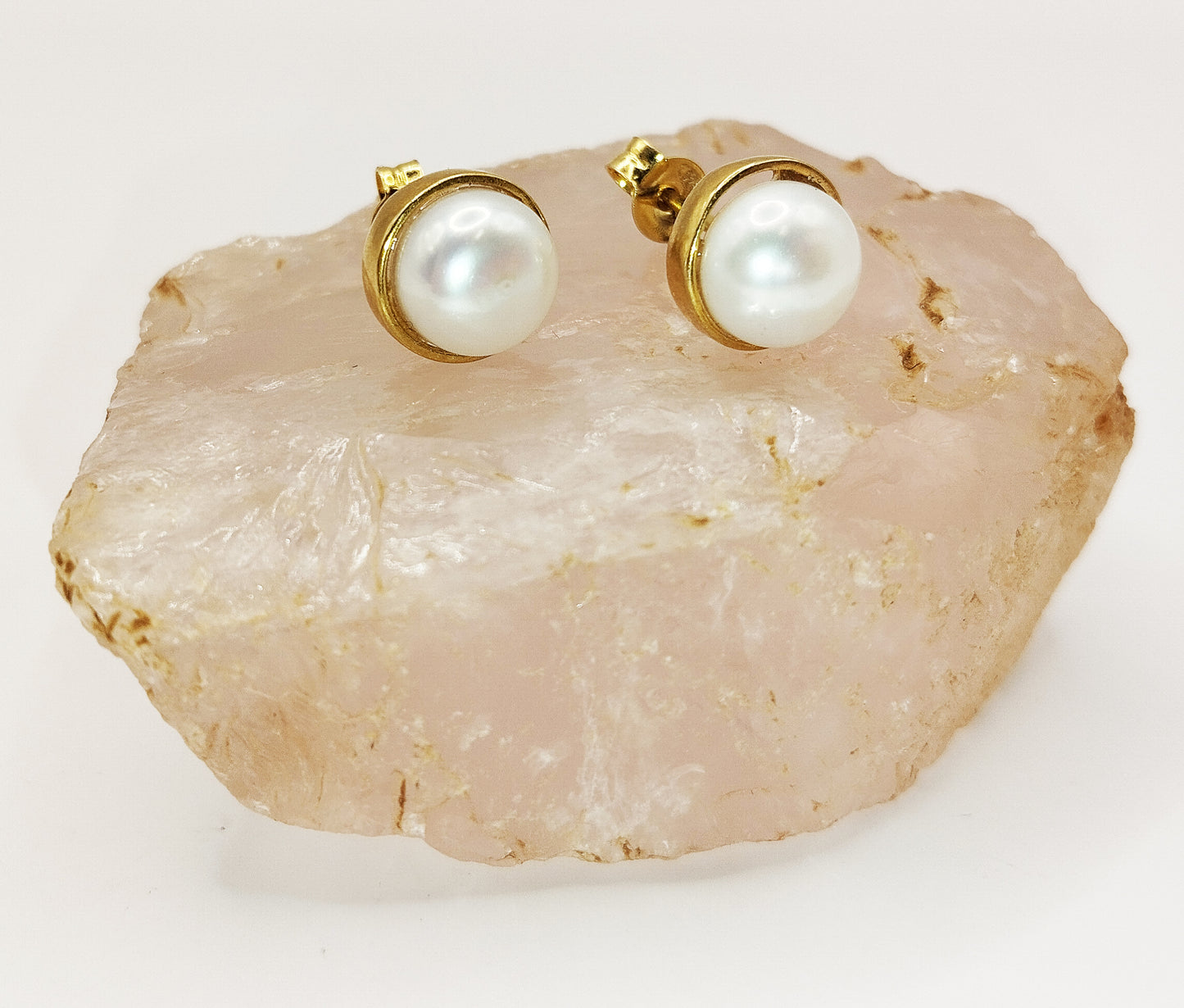 Gold Pearl Studs