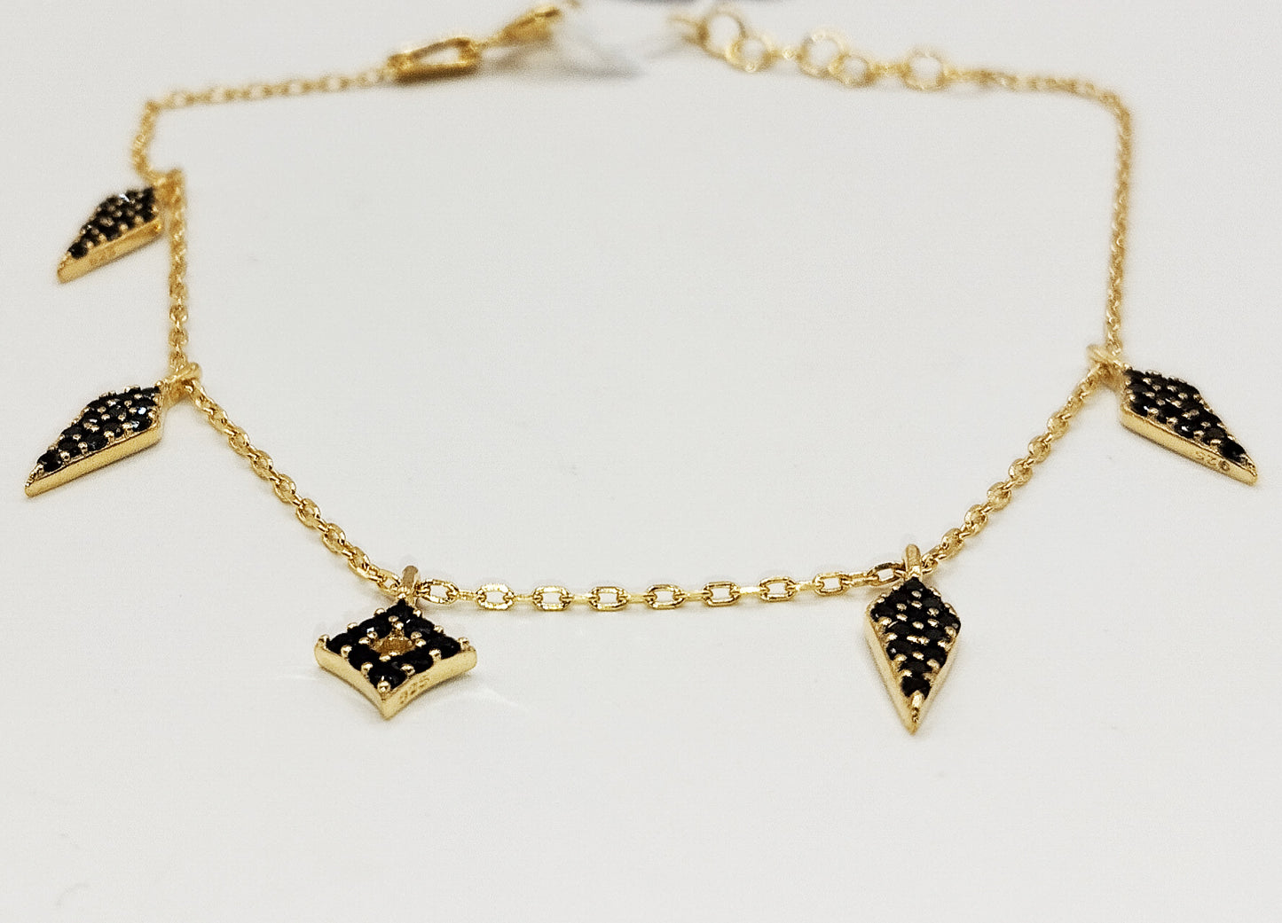 Black Zirconia Gold Bracelet