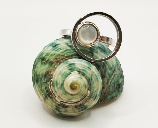 Mother of Pearl Circle Ring