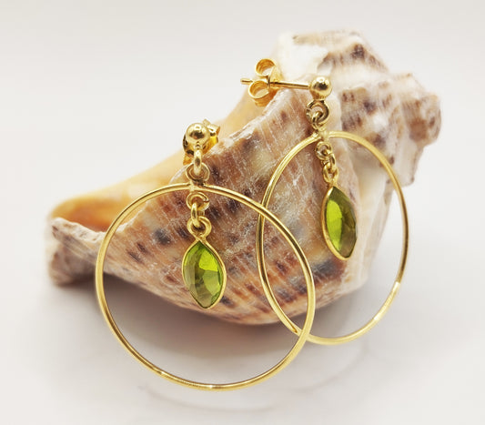 Green Peridot Earrings