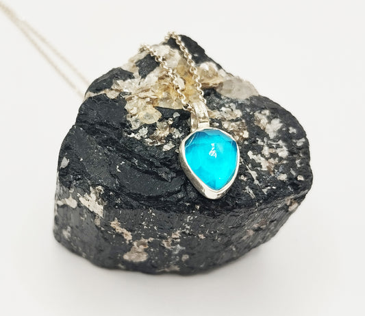 Cyan Topaz Necklace