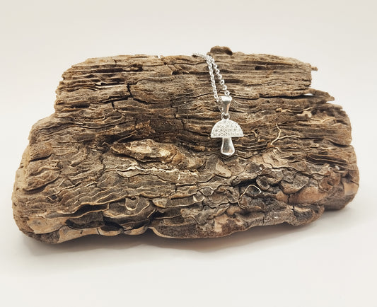 Mushroom Zirconia Necklace