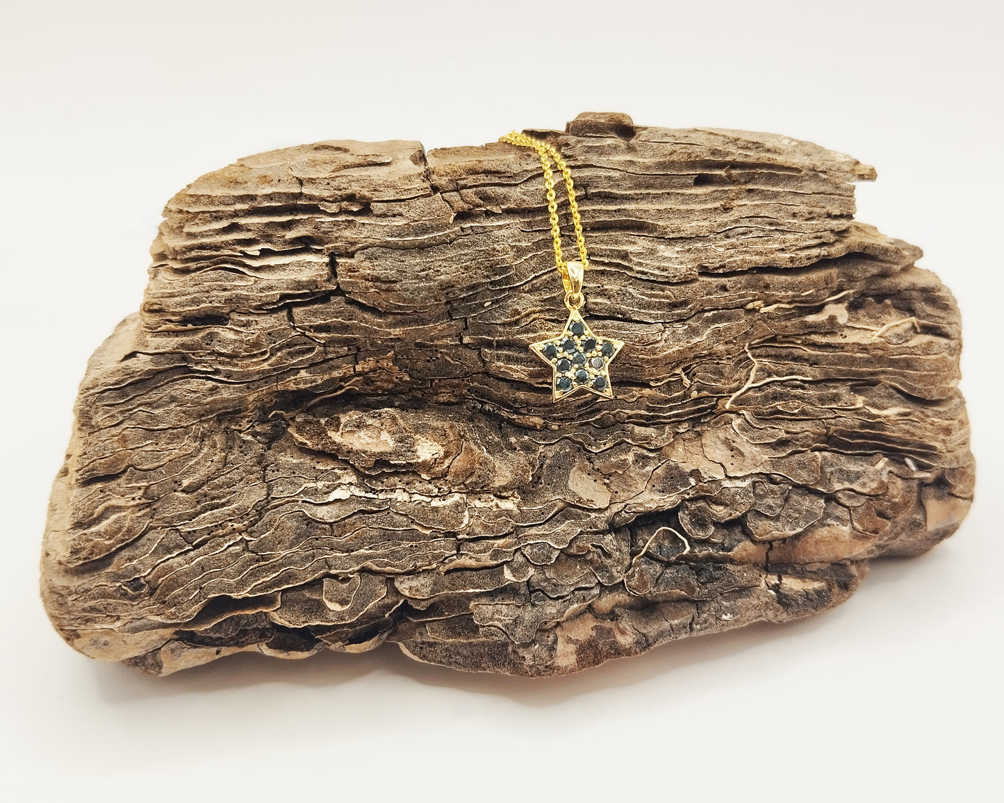 Black Zirconia Star Necklace
