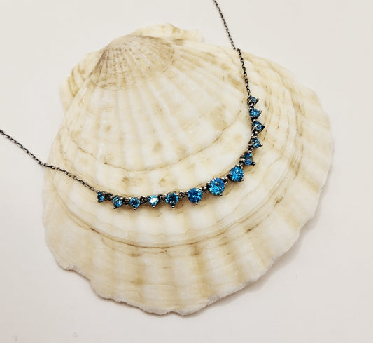 Light Blue Zirconia Necklace