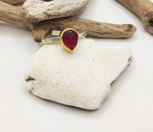 Deep Red Jade Ring