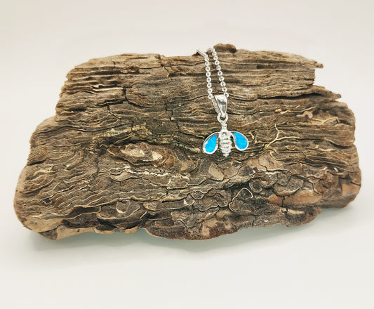 Opal Bee Necklace
