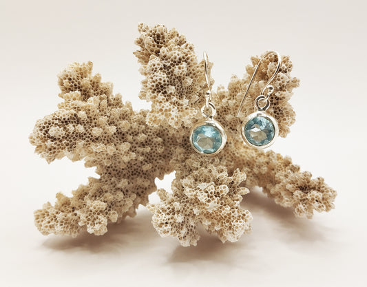 Light Blue Topaz Earrings