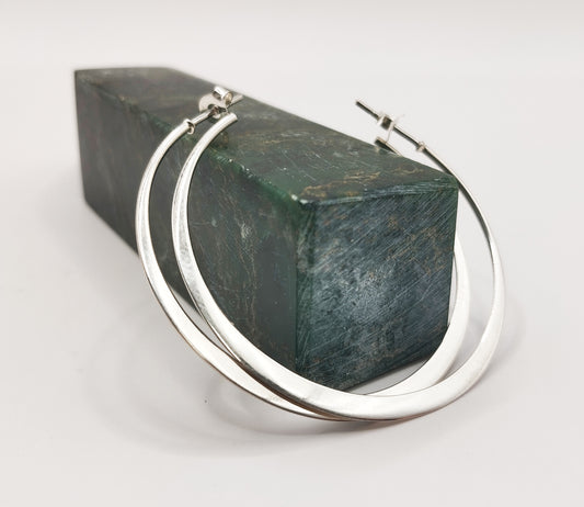 Large Silver Hoops