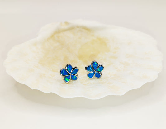 Opal Flower Studs